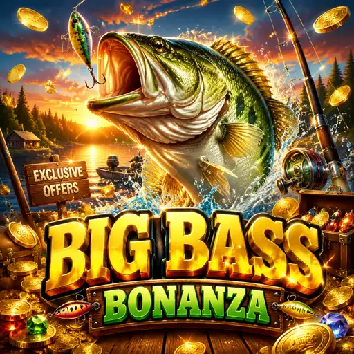 Rolos do Big Bass Bonanza com símbolos de pesca e multiplicadores